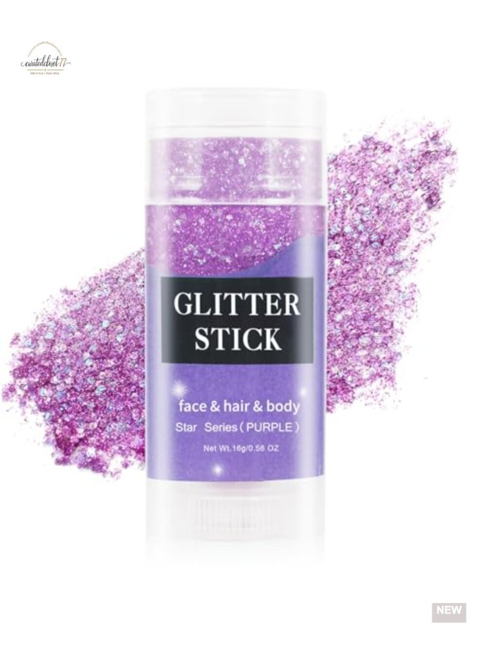 Waterproof Chunky Glitter Stick for Face Body Hair Festival Rave Makeup